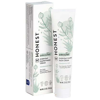 The Honest Company 더 아니스트 컴퍼니 기저귀 발진 크림 — 13% 산화아연, 저자극