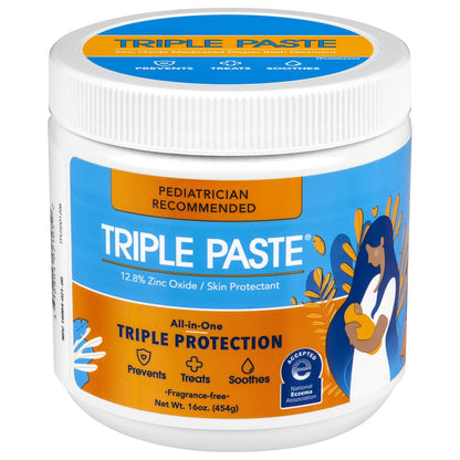 Triple Paste 트리플 페이스트 기저귀 발진 크림 — 12.8% 산화아연, 저자극