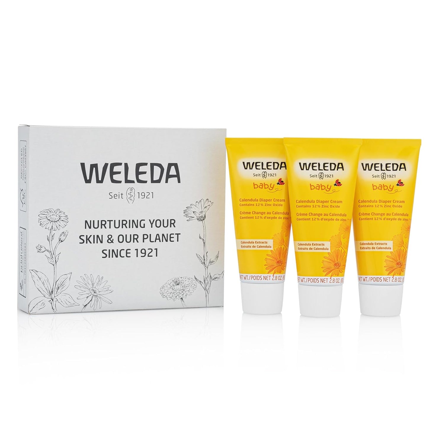 Weleda Baby 벨레다 베이비 칼렌둘라 기저귀 크림 — 칼렌둘라, 카모마일, 산화아연