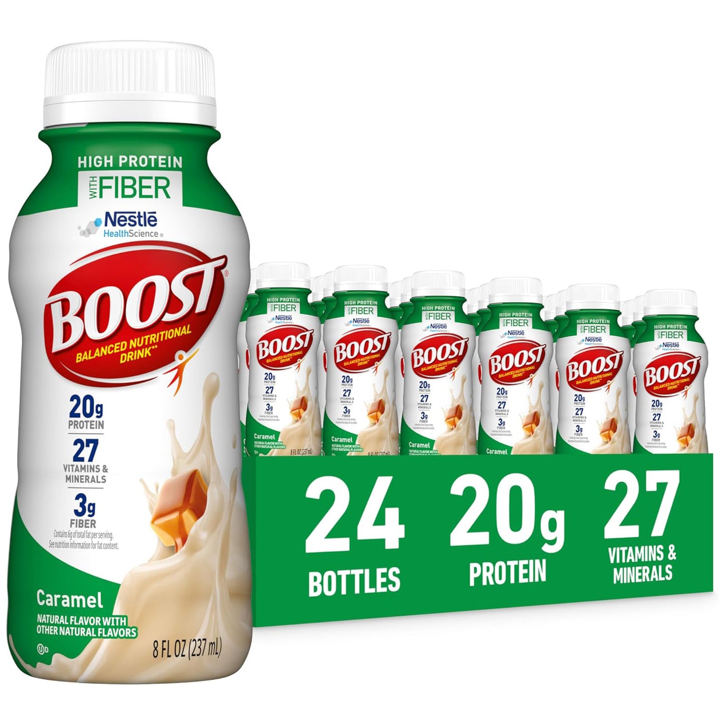 BOOST High Protein with Fiber Drink — 8 fl oz (237mL) × 24 Bottles