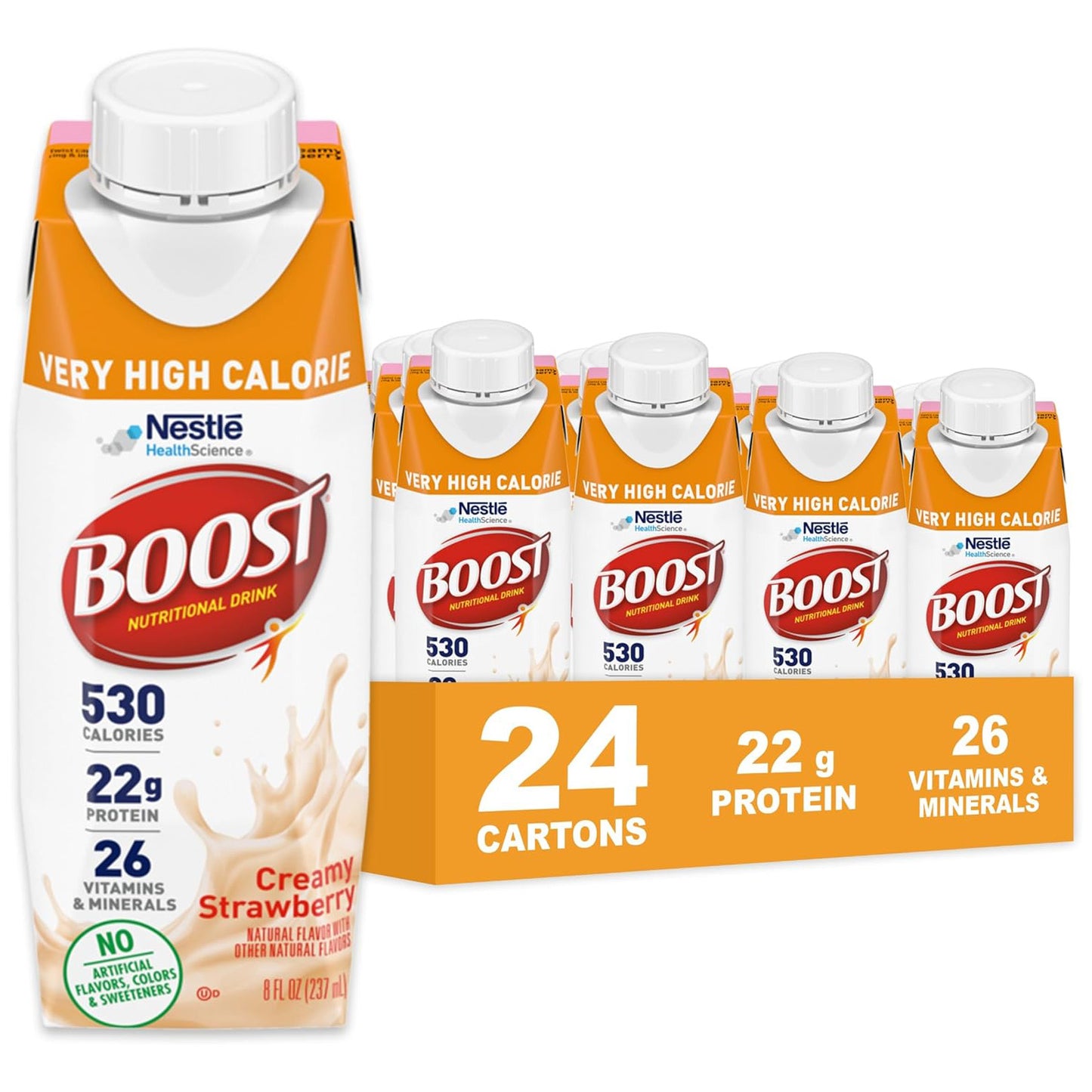 BOOST Very High Calorie Nutritional Drink — 8 fl oz (237mL) × 24 Bottles
