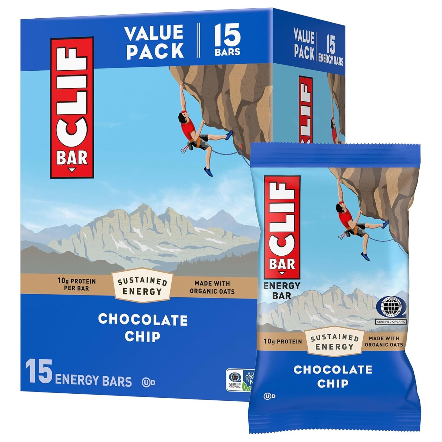 CLIF BAR 클리프 바 에너지 프로틴 바 — 68g (2.4 oz) × 15바