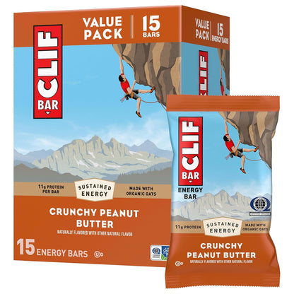 CLIF BAR 클리프 바 에너지 프로틴 바 — 68g (2.4 oz) × 15바