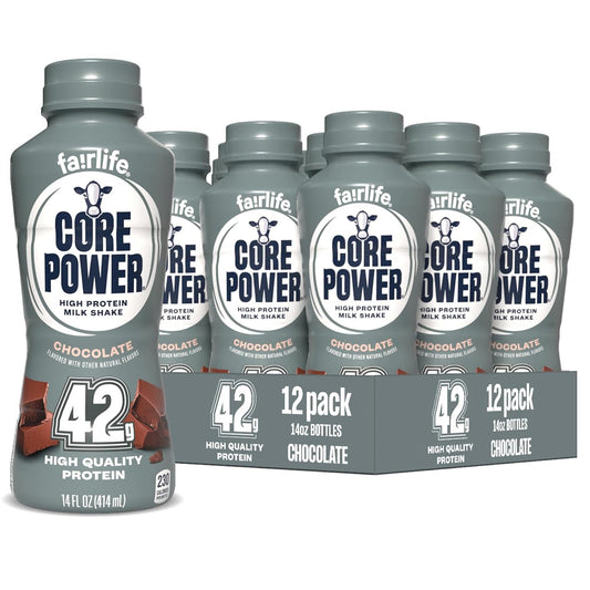 Core Power 코어 파워 엘리트 프로틴 셰이크 — 414mL (14 fl oz) × 12병