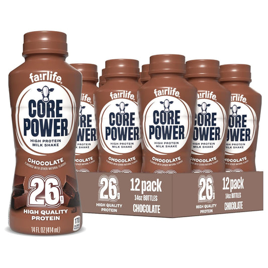 Core Power 코어 파워 프로틴 셰이크 — 414mL (14 fl oz) × 12병