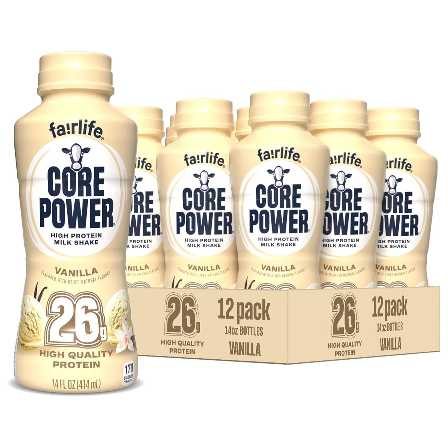 Core Power Protein Shake — 14 fl oz (414mL) × 12 Bottles