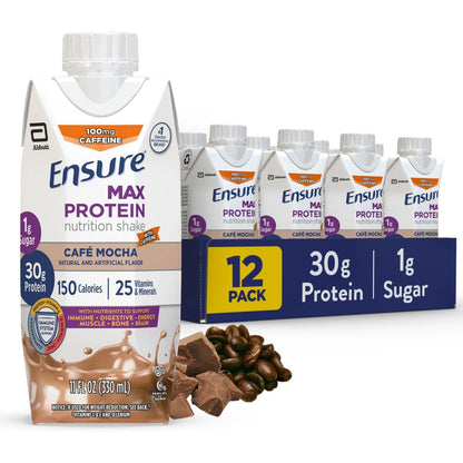 Ensure Max Protein Shake — 11 fl oz (325mL) × 12 Bottles
