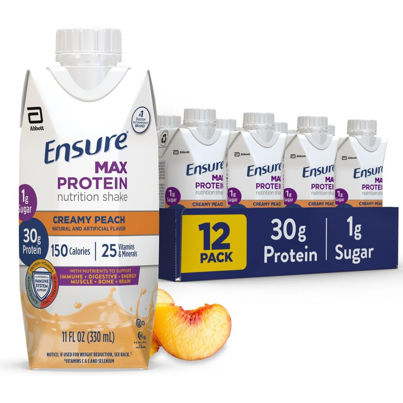 Ensure Max Protein Shake — 11 fl oz (325mL) × 12 Bottles