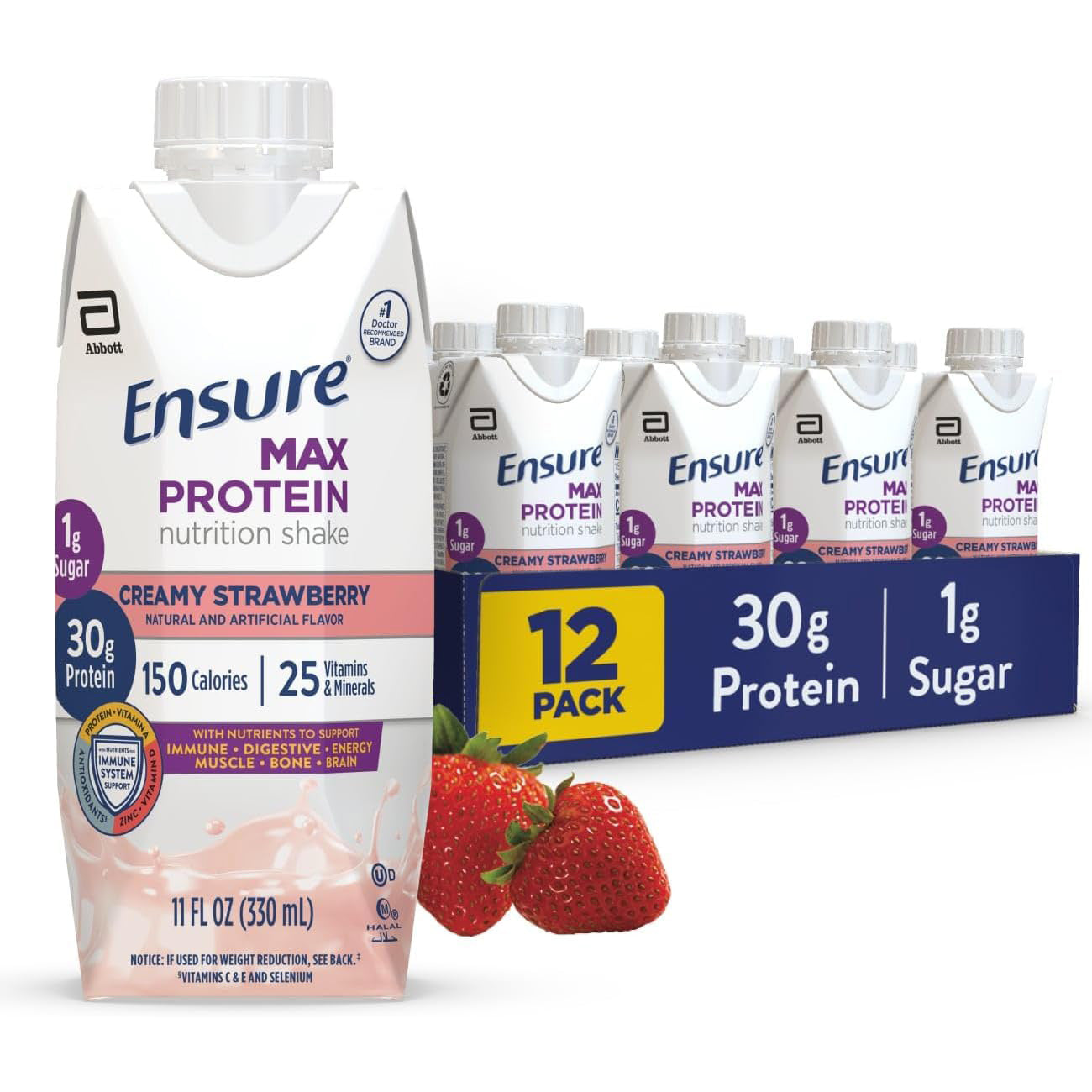Ensure Max Protein Shake — 11 fl oz (325mL) × 12 Bottles