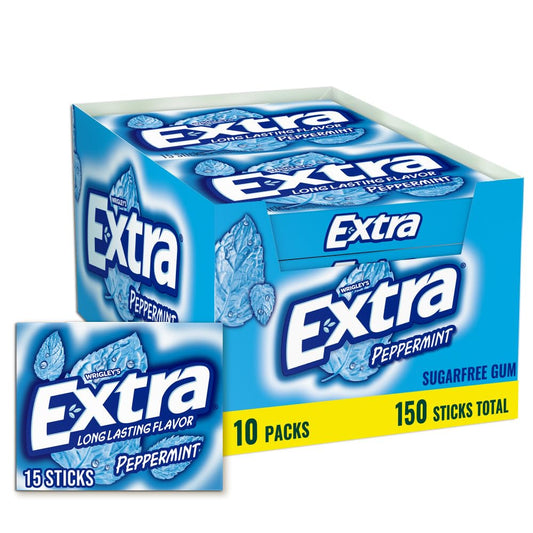 Extra 엑스트라 껌 — 15개 × 10팩 (총 150개)