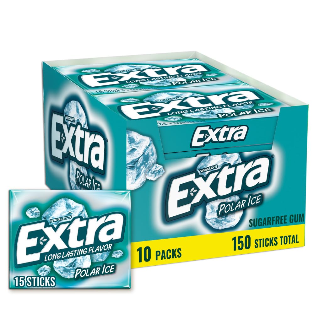 Extra Gum — 15 Sticks × 10 Packs (150 Total Pieces)