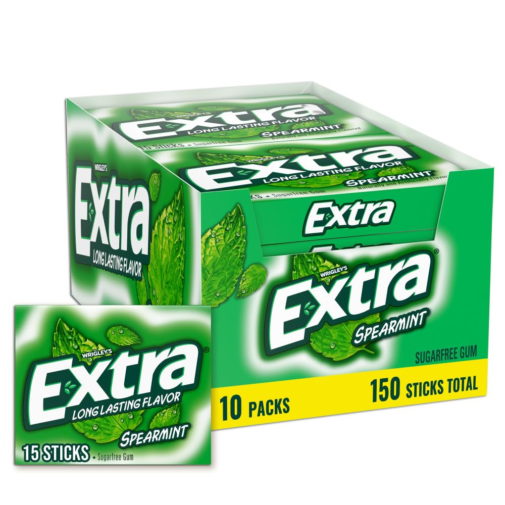 Extra Gum — 15 Sticks × 10 Packs (150 Total Pieces)
