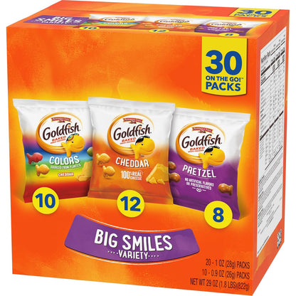 Goldfish Crackers Big Smiles Variety Pack — 30 Snack Packs