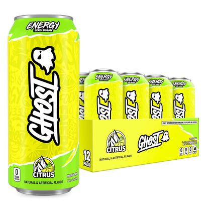 GHOST Citrus Energy Drink — 16 fl oz (473mL) × 12 Cans