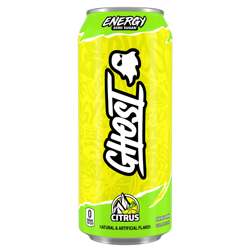 GHOST Citrus Energy Drink — 16 fl oz (473mL) × 12 Cans