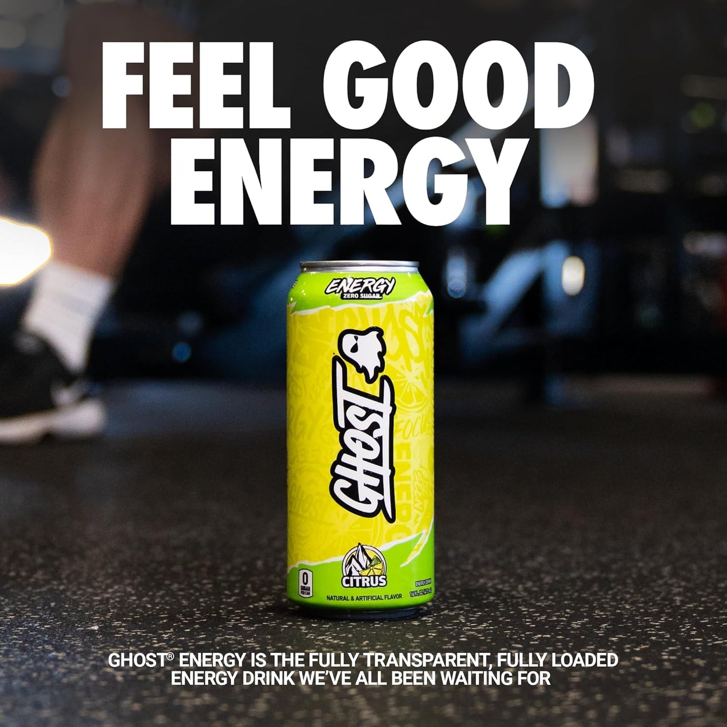 GHOST Citrus Energy Drink — 16 fl oz (473mL) × 12 Cans