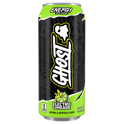 GHOST Electric Limeade Energy Drink — 16 fl oz (473mL) × 12 Cans
