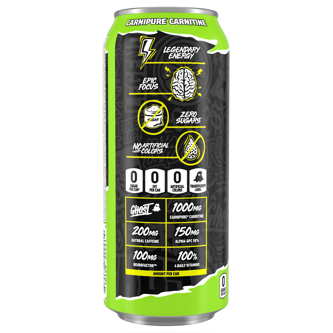 GHOST Electric Limeade Energy Drink — 16 fl oz (473mL) × 12 Cans