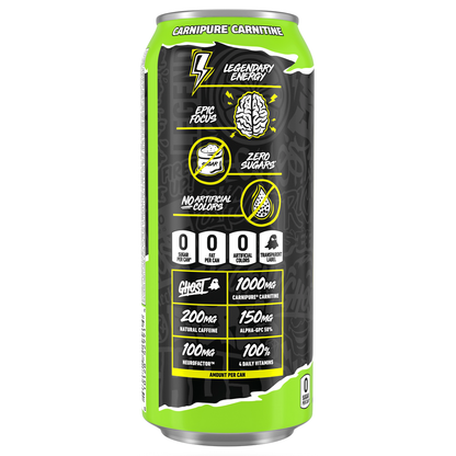 GHOST Electric Limeade Energy Drink — 16 fl oz (473mL) × 12 Cans