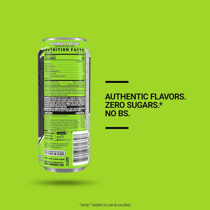 GHOST Electric Limeade Energy Drink — 16 fl oz (473mL) × 12 Cans