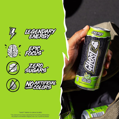 GHOST Electric Limeade Energy Drink — 16 fl oz (473mL) × 12 Cans