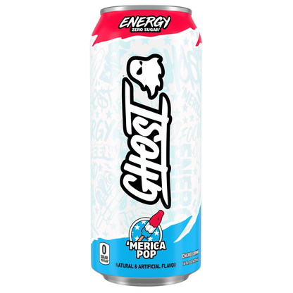 GHOST 'Merica Pop Energy Drink — 16 fl oz (473mL) × 12 Cans