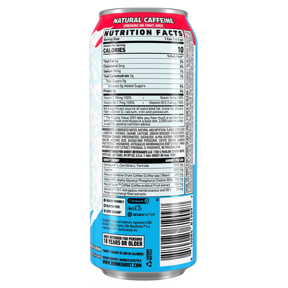 GHOST 'Merica Pop Energy Drink — 16 fl oz (473mL) × 12 Cans