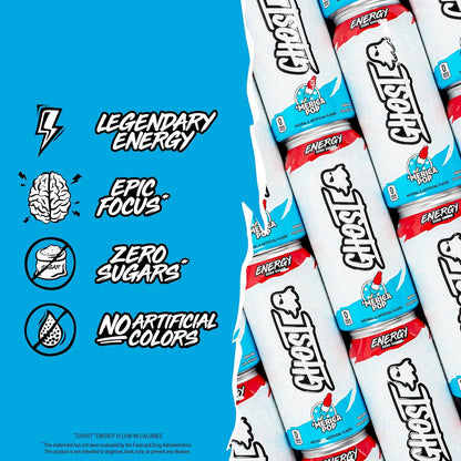 GHOST 'Merica Pop Energy Drink — 16 fl oz (473mL) × 12 Cans