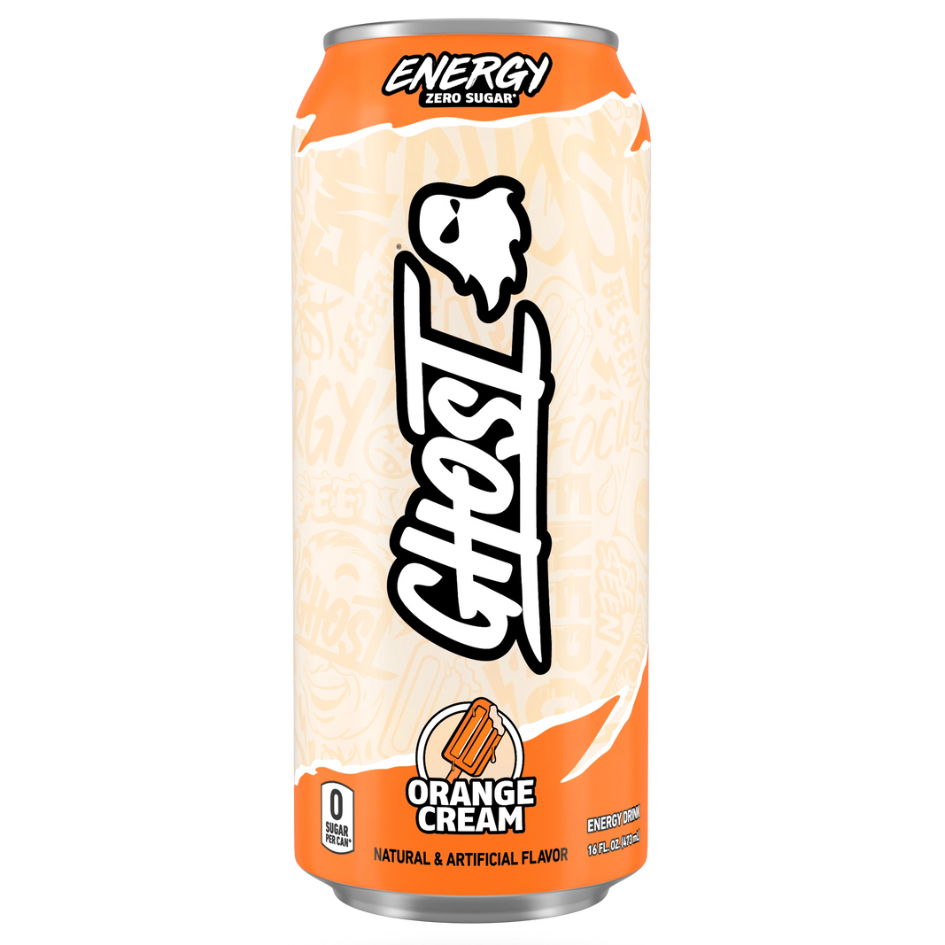 GHOST Orange Cream Energy Drink — 16 fl oz (473mL) × 12 Cans