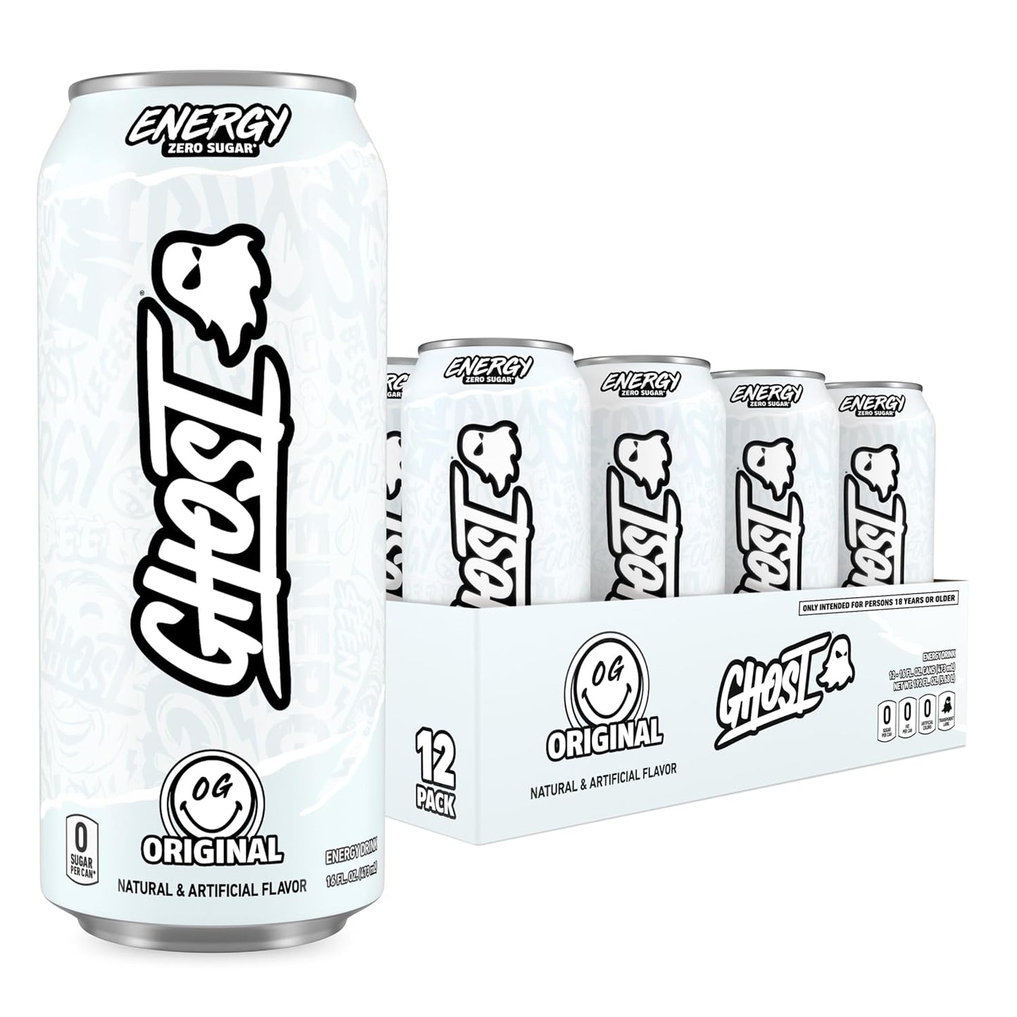GHOST Original Energy Drink — 16 fl oz (473mL) × 12 Cans