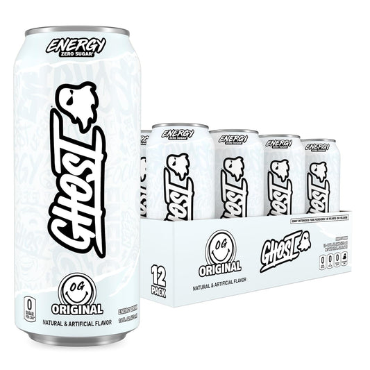 GHOST 고스트 오리지널 에너지 드링크 — 473mL (16 fl oz) × 12캔