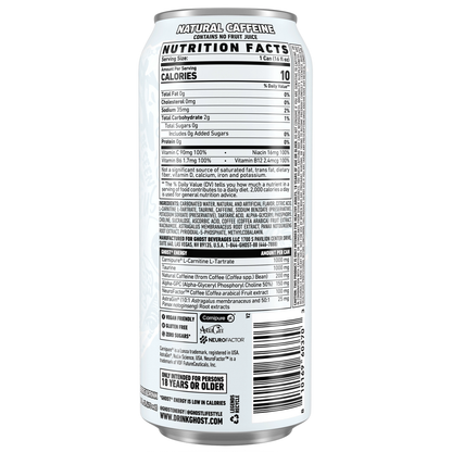 GHOST Original Energy Drink — 16 fl oz (473mL) × 12 Cans