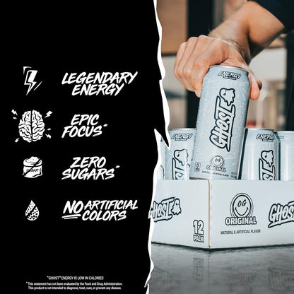 GHOST Original Energy Drink — 16 fl oz (473mL) × 12 Cans