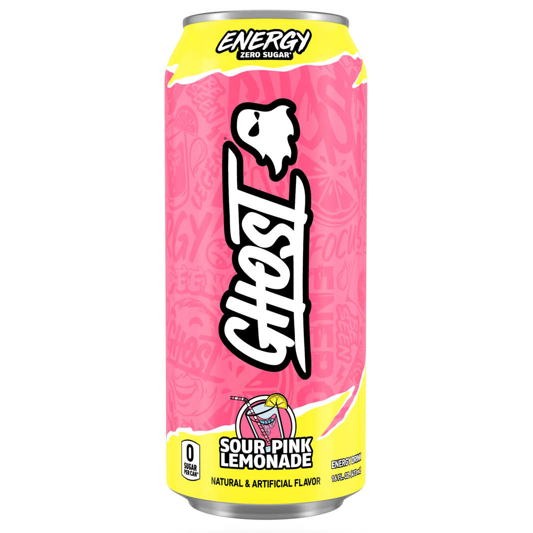 GHOST Sour Pink Lemonade Energy Drink — 16 fl oz (473mL) × 12 Cans