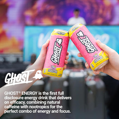 GHOST Sour Pink Lemonade Energy Drink — 16 fl oz (473mL) × 12 Cans