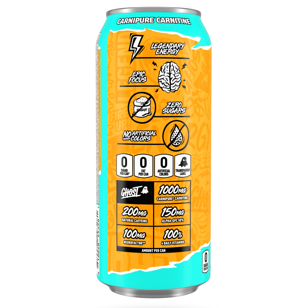 GHOST Tropical Mango Energy Drink — 16 fl oz (473mL) × 12 Cans