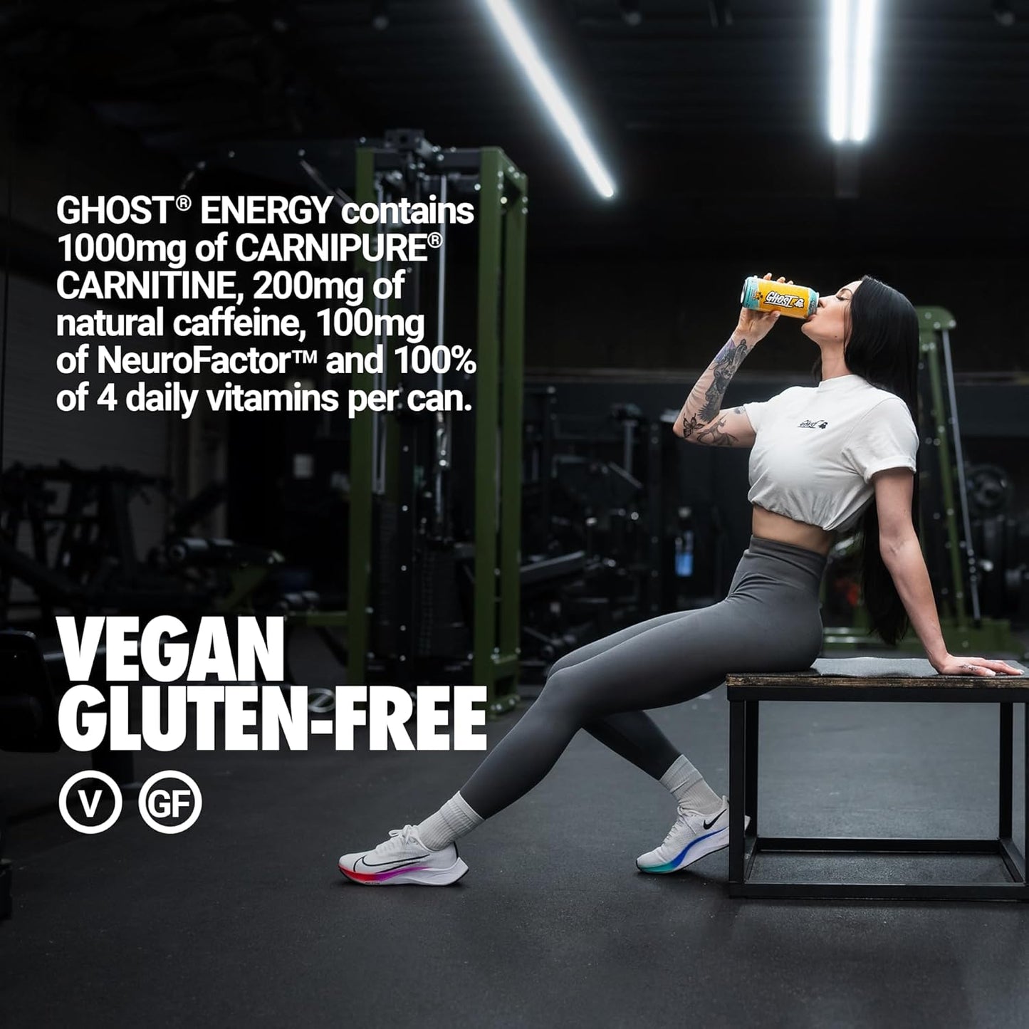 GHOST Tropical Mango Energy Drink — 16 fl oz (473mL) × 12 Cans