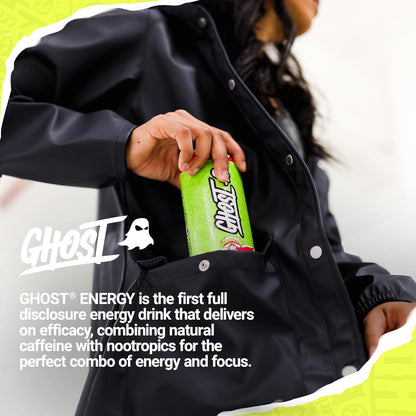 GHOST Warheads Sour Watermelon Energy Drink — 16 fl oz (473mL) × 12 Cans