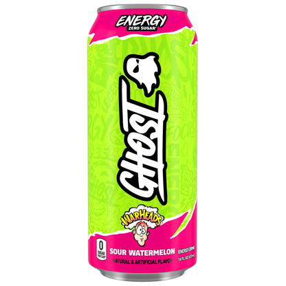 GHOST Warheads Sour Watermelon Energy Drink — 16 fl oz (473mL) × 12 Cans