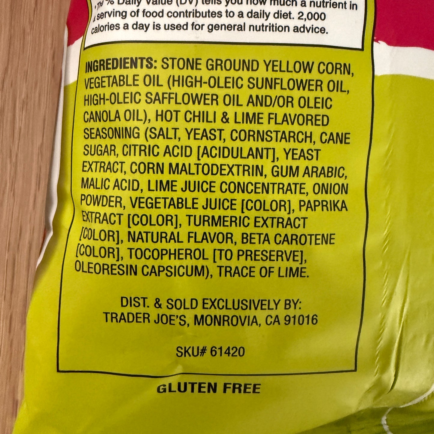 Trader Joe's 트레이더 조 칠리 & 라임 롤드 토르티야 칩 — 새콤하고 매콤한 맛