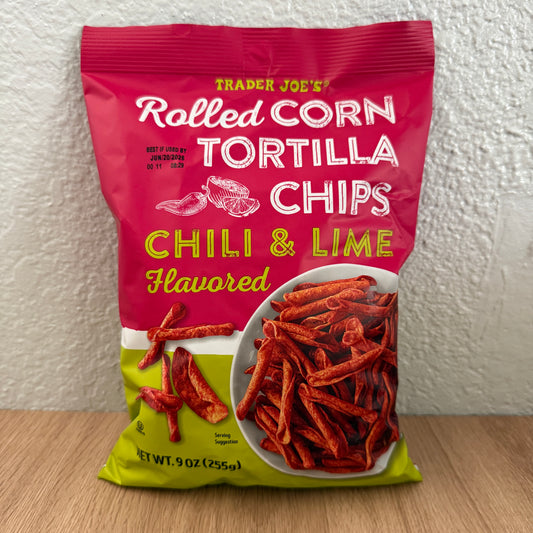 Trader Joe's Chili & Lime Rolled Tortilla Chips — Tangy & Spicy
