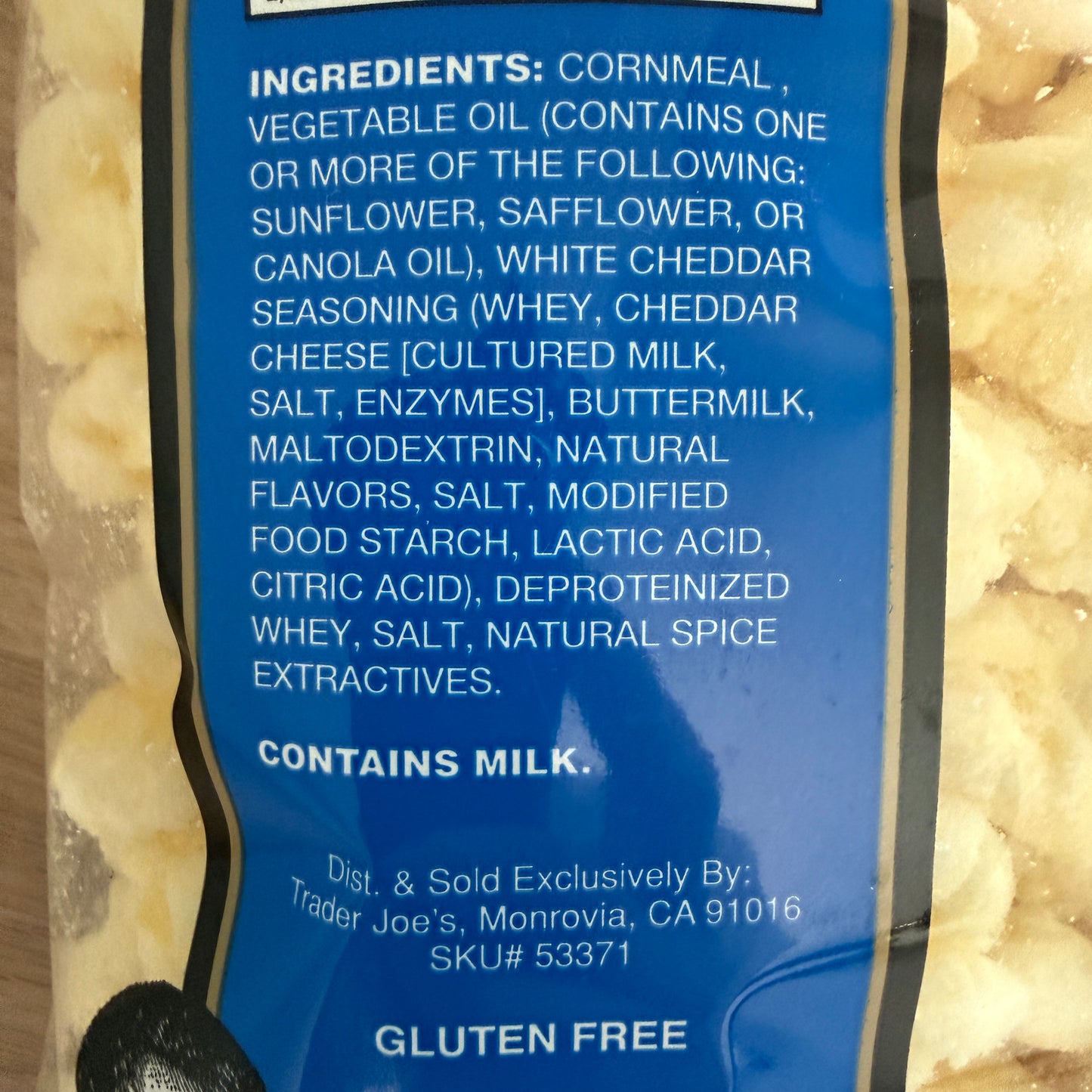 Trader Joe's 트레이더 조 화이트 체다 콘 퍼프 — 진짜 체다, 초경량