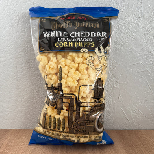 Trader Joe's White Cheddar Corn Puffs — Real Cheddar, Ultra-Light