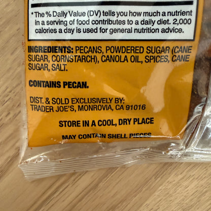 Trader Joe's 트레이더 조 스위트 & 스파이시 피칸 — 브라운 슈거 + 카이엔 글레이즈