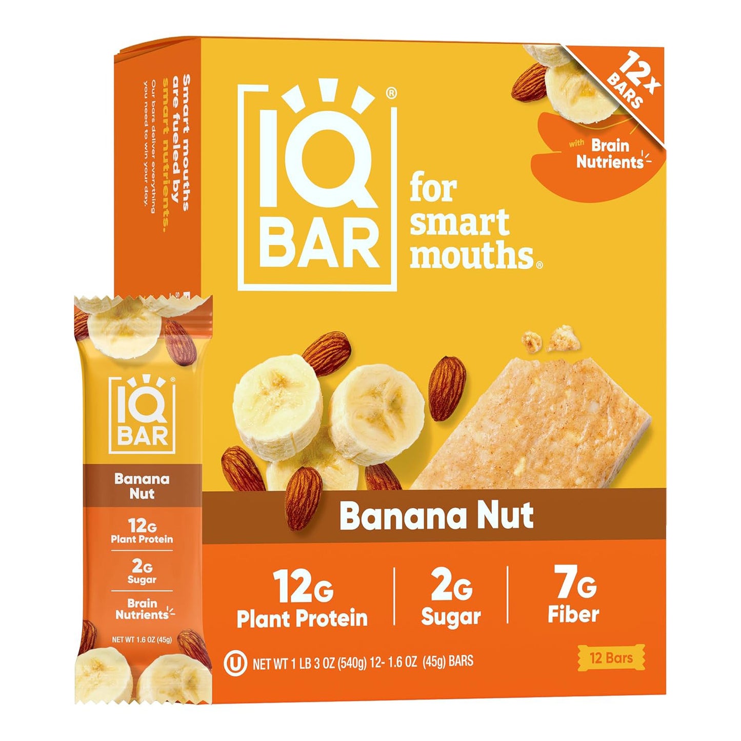 IQBar Protein & Brain Bar — 12 Bars