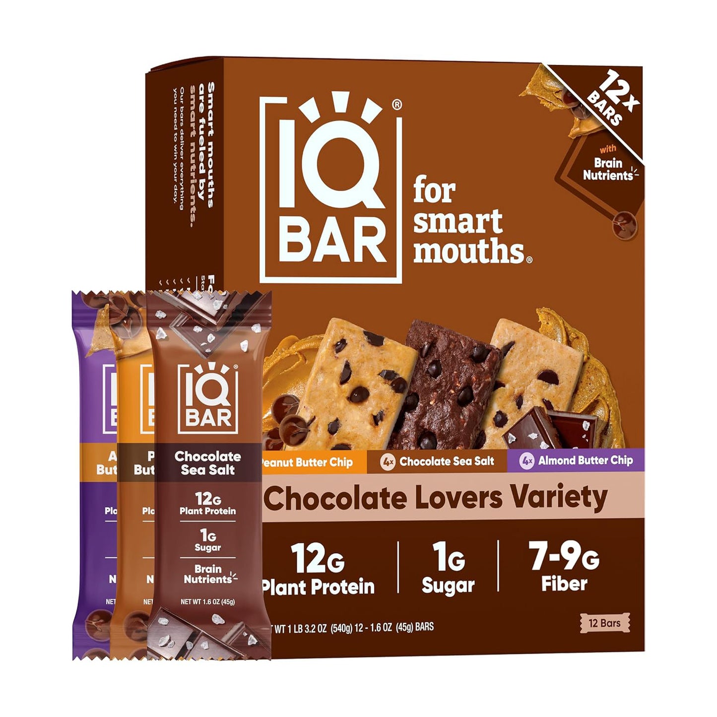 IQBar Protein & Brain Bar — 12 Bars