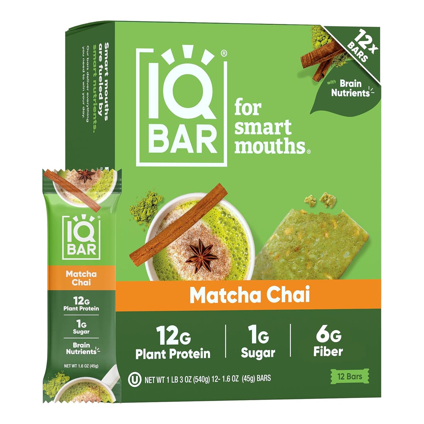 IQBar Protein & Brain Bar — 12 Bars