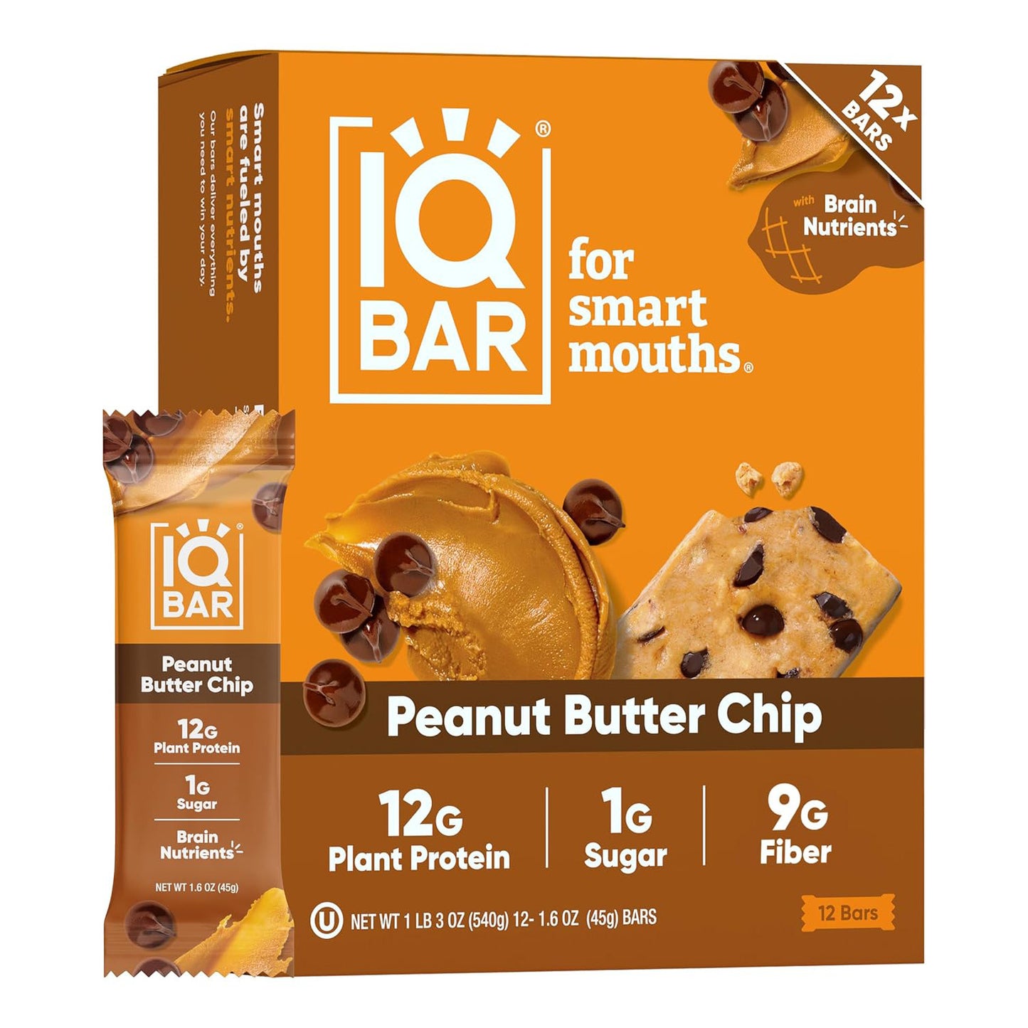 IQBar Protein & Brain Bar — 12 Bars