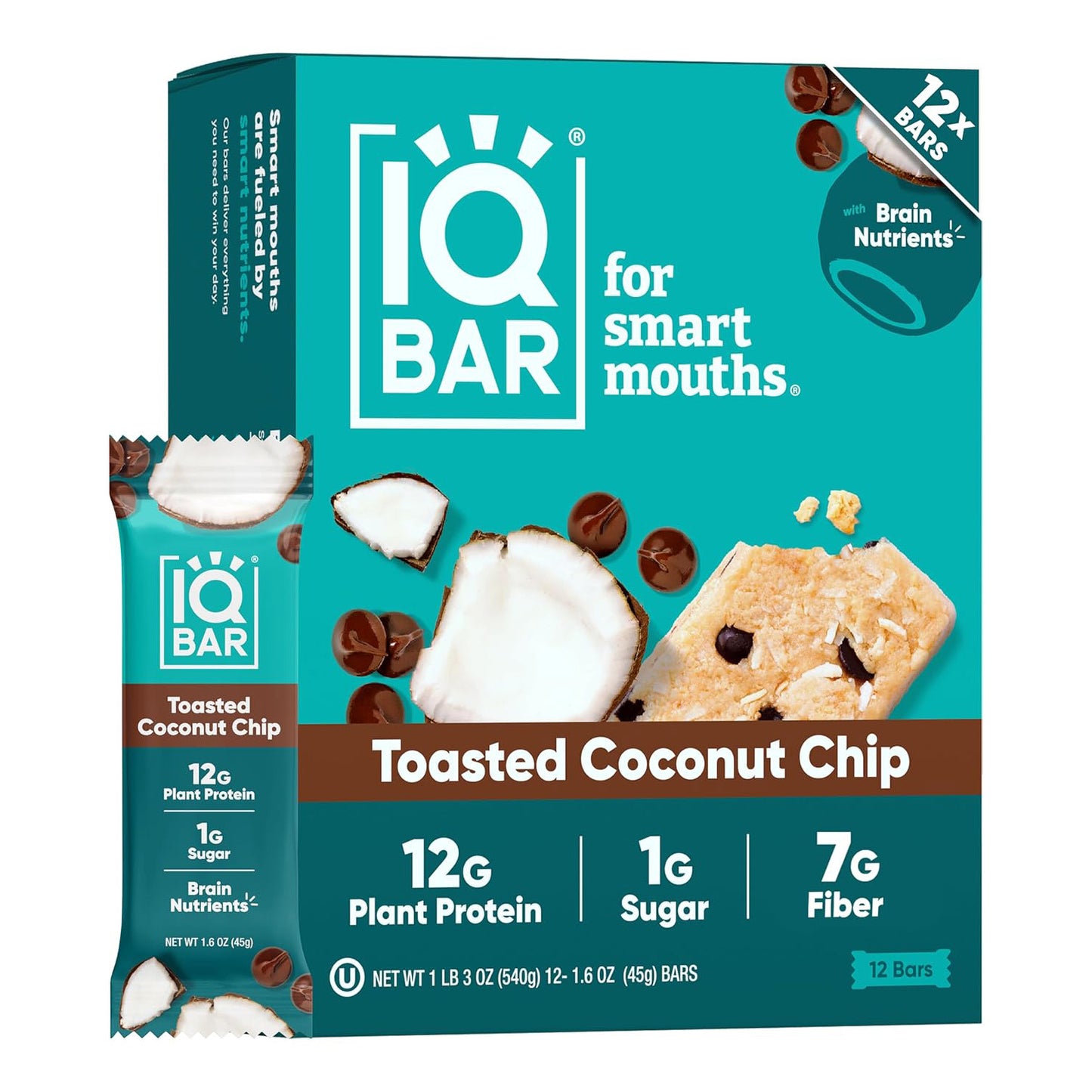IQBar Protein & Brain Bar — 12 Bars