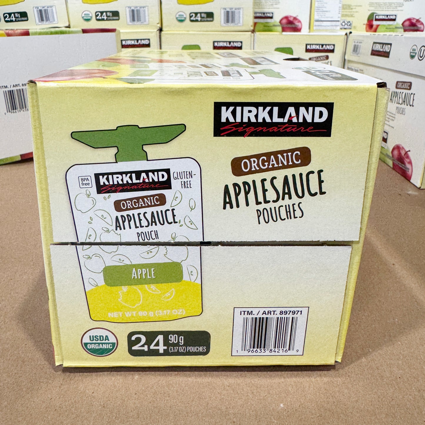 Kirkland Signature, Organic Applesauce - 3.17 oz (90 g) - 24 Pouches
